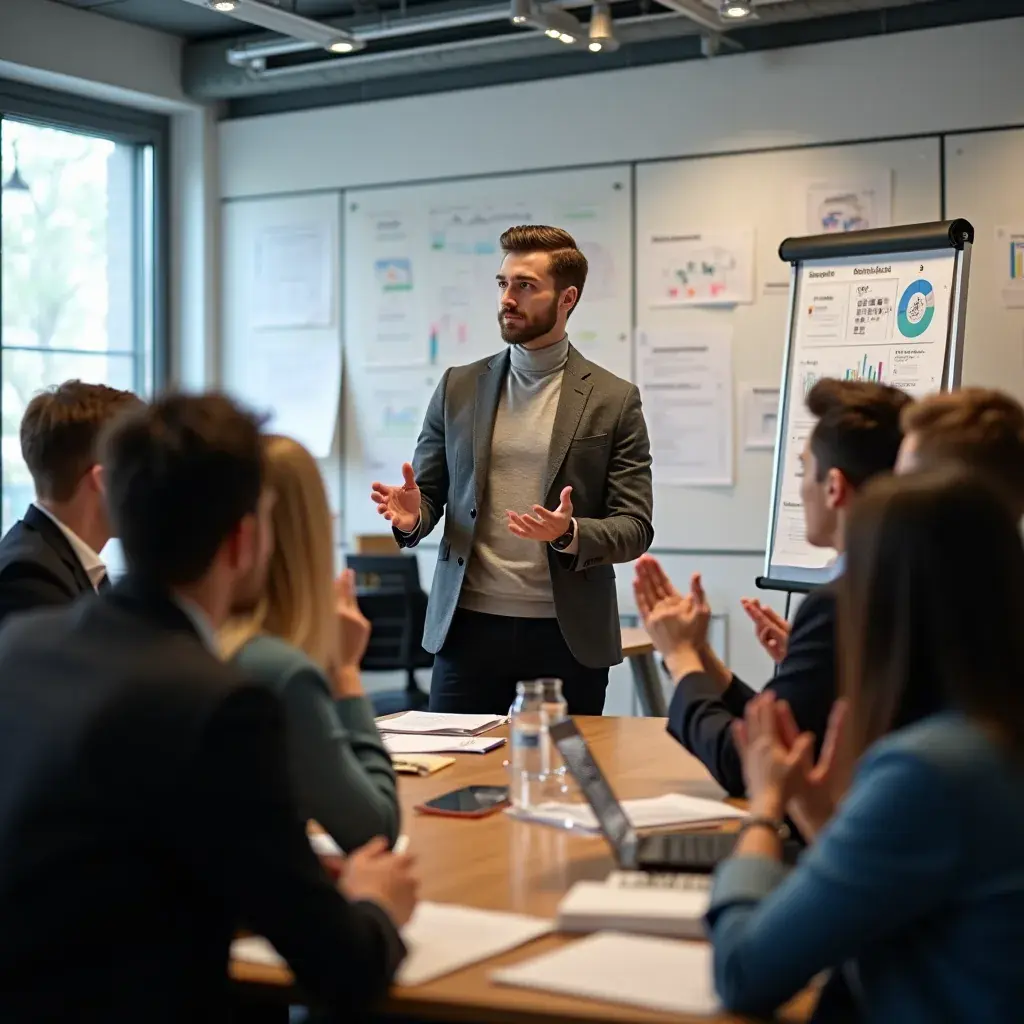 Discuție între clienți și consultanți pentru soluții personalizate în afaceri